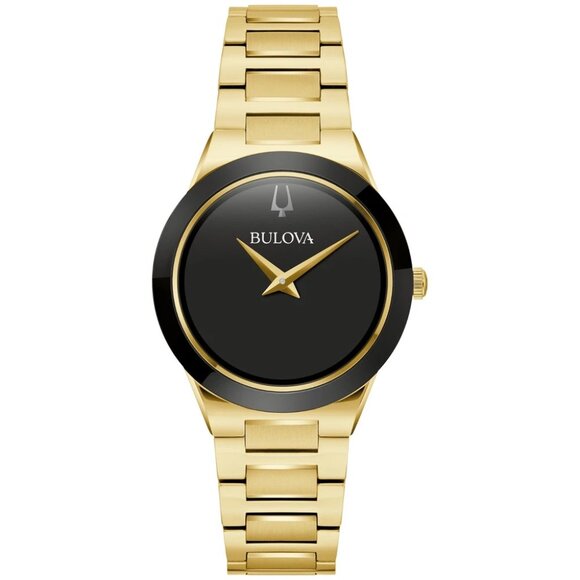 Bulova Women\'s Modern Millenia Quartz Gold Stainless Steel Watch 32 MM 97L175